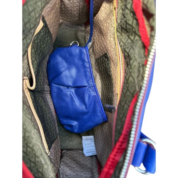 MZ Wallace Cobalt Blue Coated Leather Satchel Shoulder Bag - Picture 9 of 12